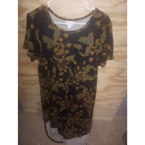 LuLaRoe Dresses & Skirts - Women's Lularoe Carly Olive/Black Dress Comfy Large